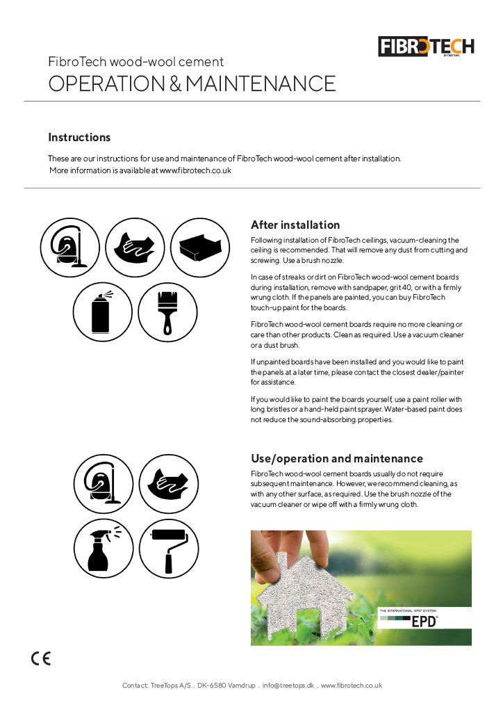 Wood-wool Operation and maintenance